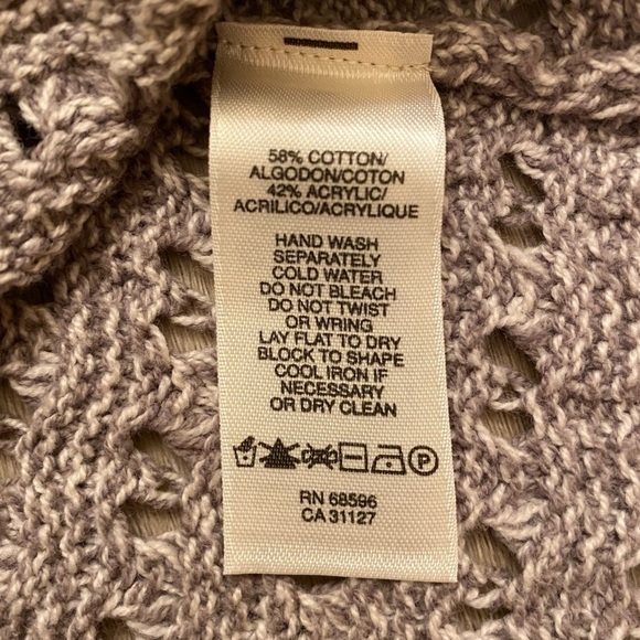 Taupe DKNY Jeans Womens Knit Cardigan 3/4 Length Sleeves Small - Picture 4 of 9